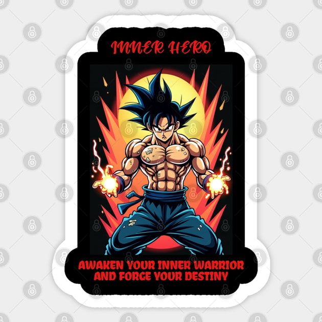 Warrior's Awakening: Forge Your Destiny Sticker by Steve